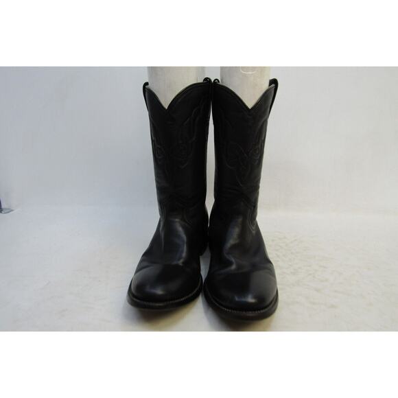 Jaca Mens Size 6 EE Black Leather Roper Western Cowboy Boots main image 7